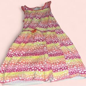 Gymboree Pink and Yellow Heart Pattern Dress